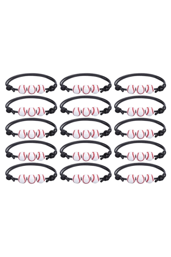 15 Pcs Baseball Bracelet Commemorative Gift Bracelets for Boys Decor Charm Girls