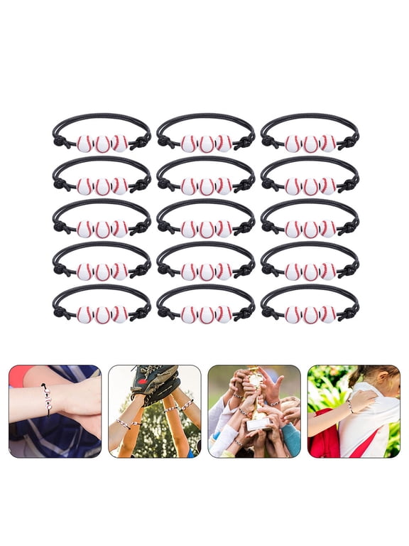 15 Pcs Baseball Bracelet Commemorative Gift Bracelets for Boys Decor Charm Girls
