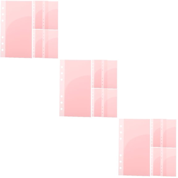 15 Pcs Binder Pockets Binder Pouches 6-Holes Budget Pockets Inserts Loose Leaf Budget Pockets