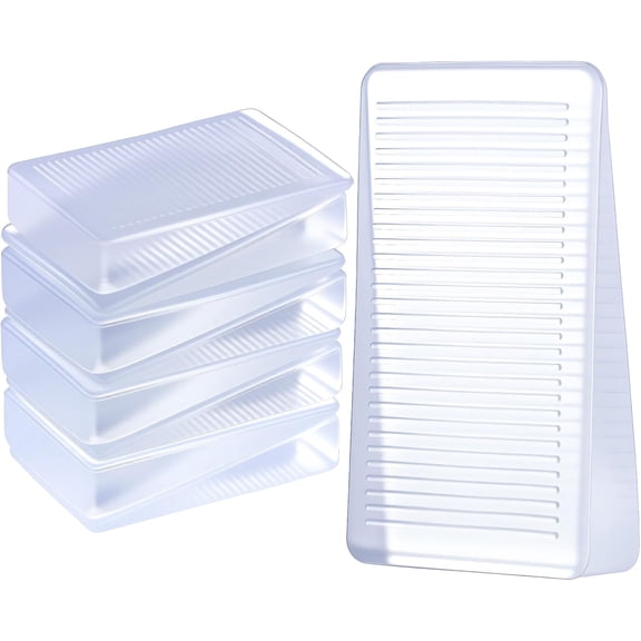 15 Pcs Clear Plastic Furniture Wedges, Trimmable Flexible Furniture Shims for Levelling Non-Slip Toilet Shims Table Wedges for Toilet Uneven Floors Doors Cabinets Windows (10mm)