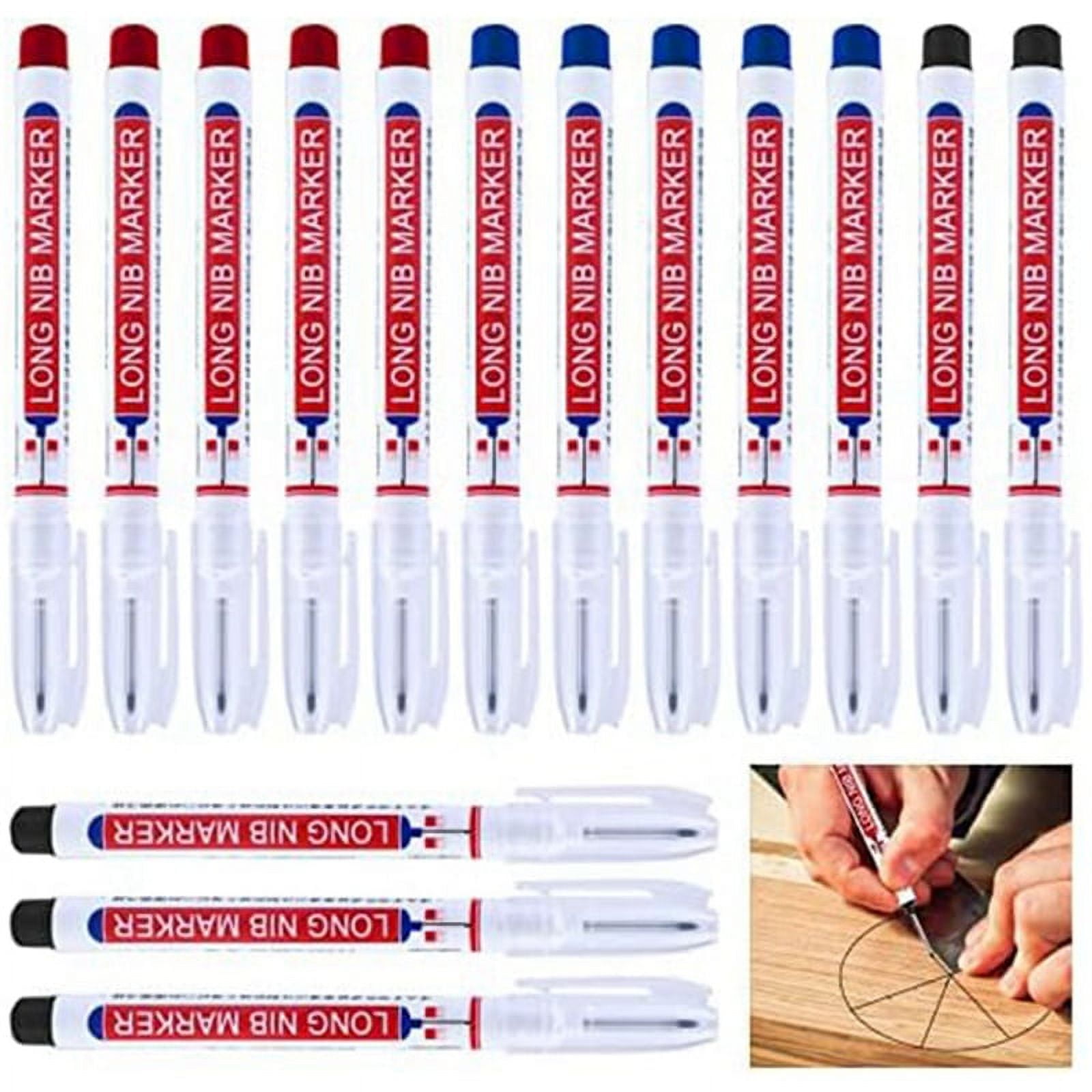 15 Pcs Deep Reach Markers Long Nose Marker Waterproof Deep Hole Marker