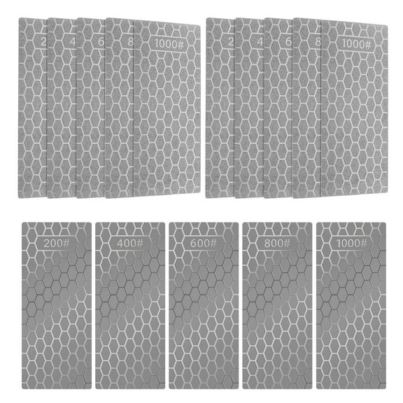 15 Pcs Diamond Sharpening Stones Efficient Diamond Sharpening Plates with Honeycomb Surface Non Slip Diamond Lapping Plate Knife Sharpener for Scissors Knives Tool Steel