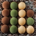 thumbnail image 1 of 15 Pcs Earth-Tone Velvet Flocked Christmas Ball Ornaments, Vintage Metallic-Top Plastic Decor, Hanging Baubles for Rustic Xmas Tree & Retro Festive Arrangements, 1 of 8