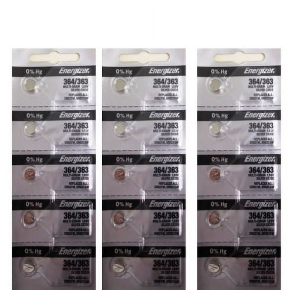 15 Pcs Energizer 364 SR621SW 1.5V Watch Button Battery