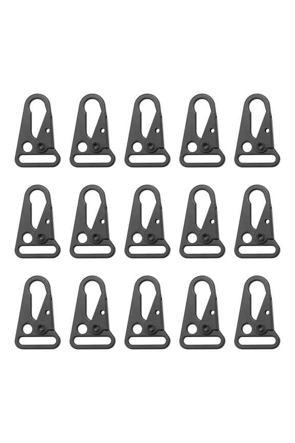 15 Pcs Enlarged Mouth Clip Sling Clasp Olecranon Hook for Sling Outdoors Bag Backpack,Carabiner Keychain Snap Hooks
