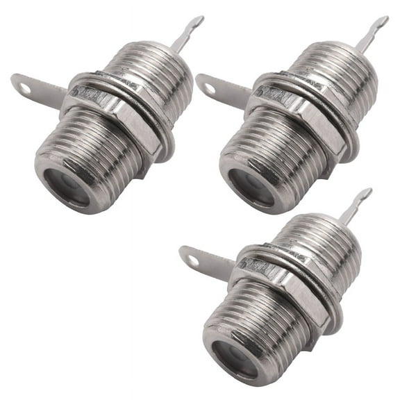 15 Pcs F Type Panel Mounted Socket Female Solder Connector Adapter