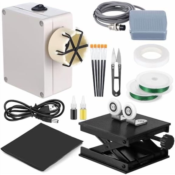 15 Pcs Fishing Rod Repair Kit Includes 3 Pcs Rod Wrapping and Winding Machine Set 2 Thread 1 Tape 5 Brush 1 Scissor 1 Sand Paper Fishing Rod Building Winding Tool$$Sport & Recreation Other