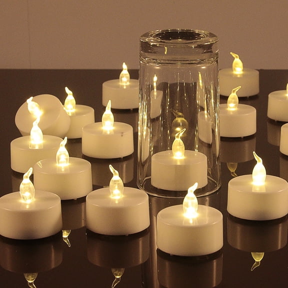 15 Pcs Flameless LED Tea Lights: Battery Operated Candles for Valentine's Day and Wedding Decor.