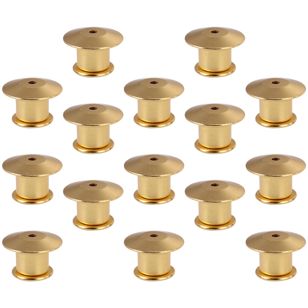 15 Pcs Flat Head Buckle Cap Locking Pin Keepers Backs for Books