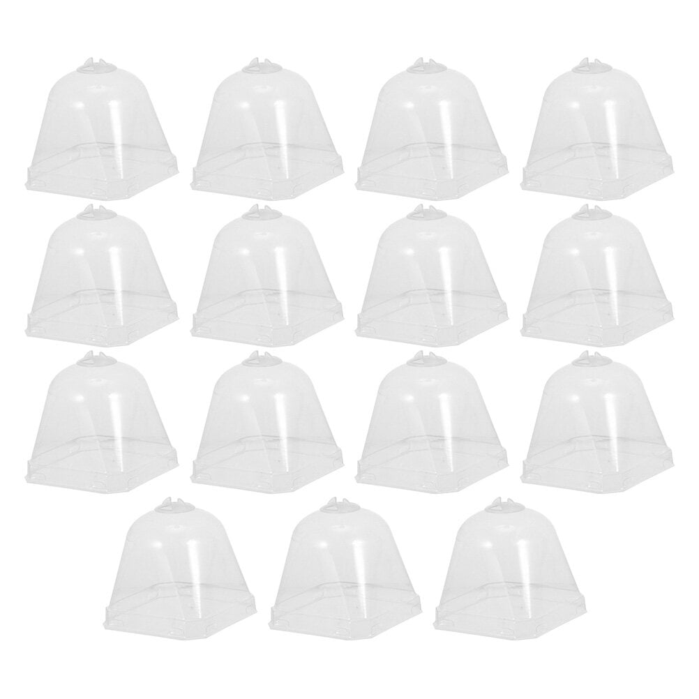 15 Pcs Flower Pot Seedling Cover House Plants Transparent Dome Plastic