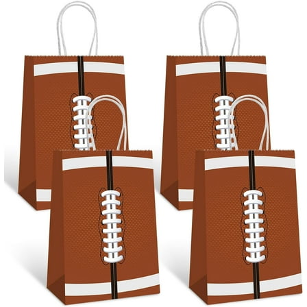15 Pcs Football Party Bags, Football Treat Bags, Goodie Bags for Boys Kids Great for Party Supplies, Birthday Party, Football Theme Event Gift Bag, Sports Party Decoration