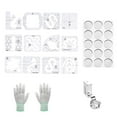thumbnail image 1 of 15 Pcs Frees Motion Quilting Template Ruler Sewing Ruler Acrylic Quilting Ruler, 1 of 13