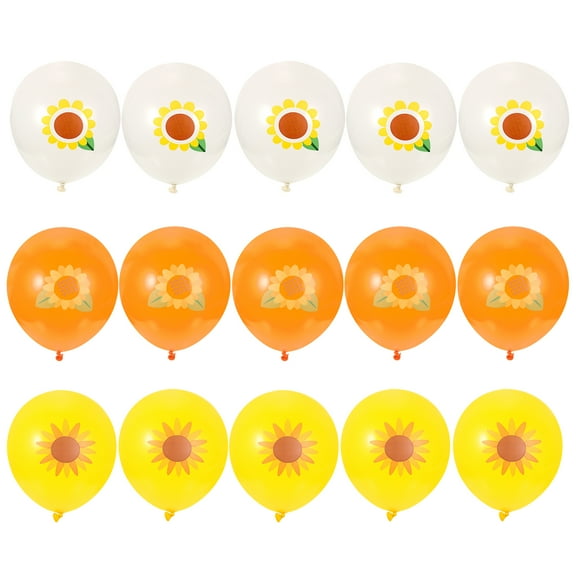 15 Pcs Gold Balloons Sunflower Summer Season Party Decorations