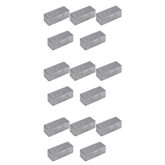 15 Pcs Guitar Effects Pedal Aluminum Stomp Box Enclosure for DIY Guitar Pedal Kit 1590A