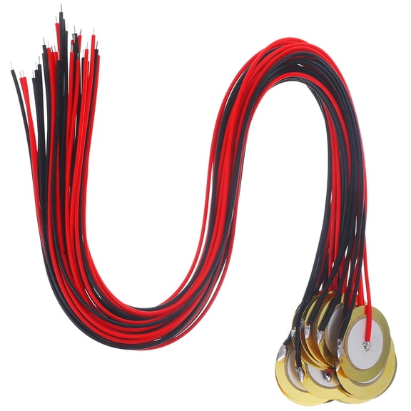 15 Pcs Guitar Pickups Accessory Parts Piezoelectric Transducer Amplifiers Discs Microphone Buzzer Patch Line Brass