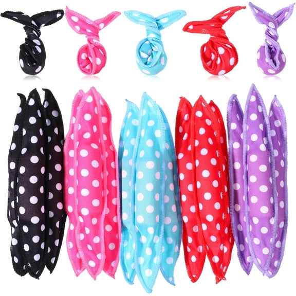 15 Pcs Hair Curler Rollers Soft Satin Sponge Rollers DIY Night Sleep Foam Hair Styling Tools Flexible Pillow Sponge Curlers for Women Tousle Hairstyle No Heat Heatless