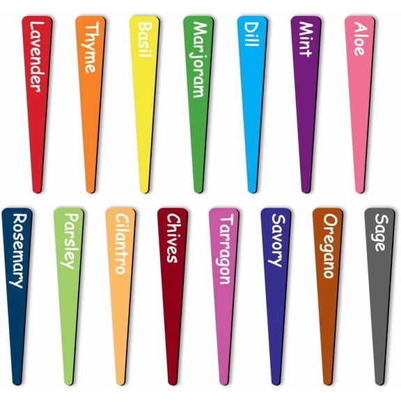 15 Pcs Herb Theme Triangle Shaped Wooden Plant Tags Colorful Waterproof Garden Stake Plant Marker for Indoor Outdoor Potted Nursery Marker Decoration Accessories 6x1 inch diy
