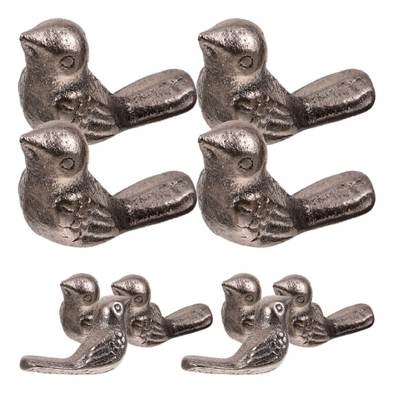 15 Pcs Home Decor Cast Iron Bird Ornaments Office 5.80X3.20X2.20CM Silver