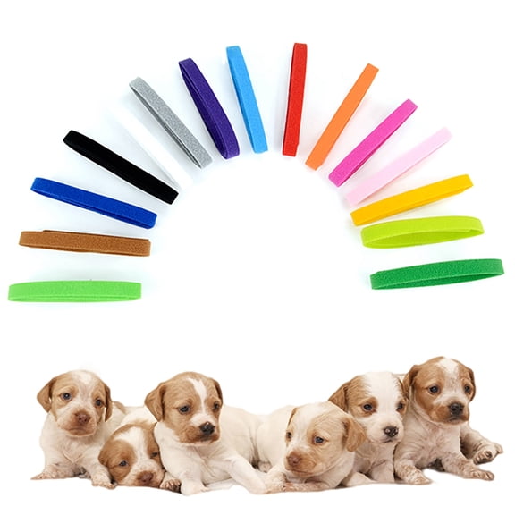 15 Pcs ID Collars, Colorful Pet Collars, Nylon Identification Bands