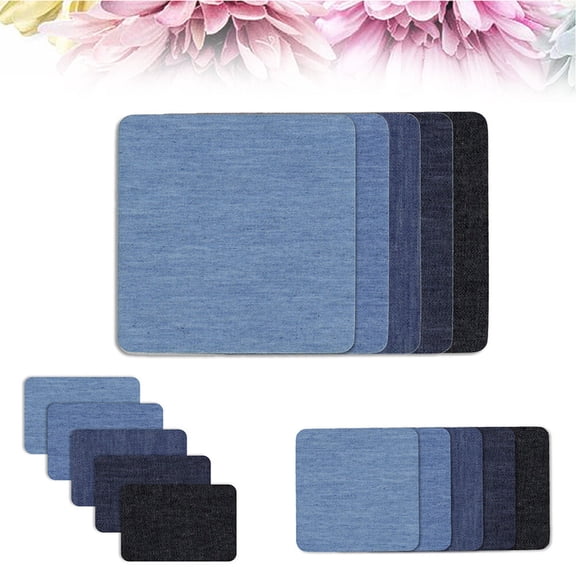 NICERIO 15Pcs Sewing Patches Made of Premium Jean Material for Clothes Repair and Decoration
