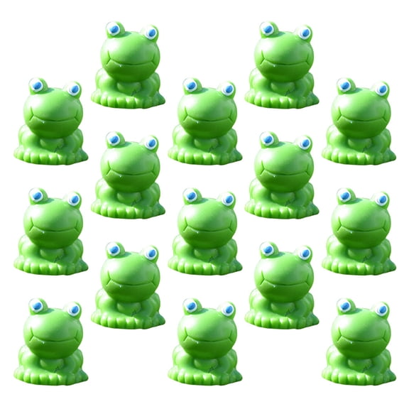 15 Pcs Mini Garden Frog Decor Set, Resin Landscape Crafts, Outdoor Yard Ornaments, Cute Small Frogs for Home and Garden