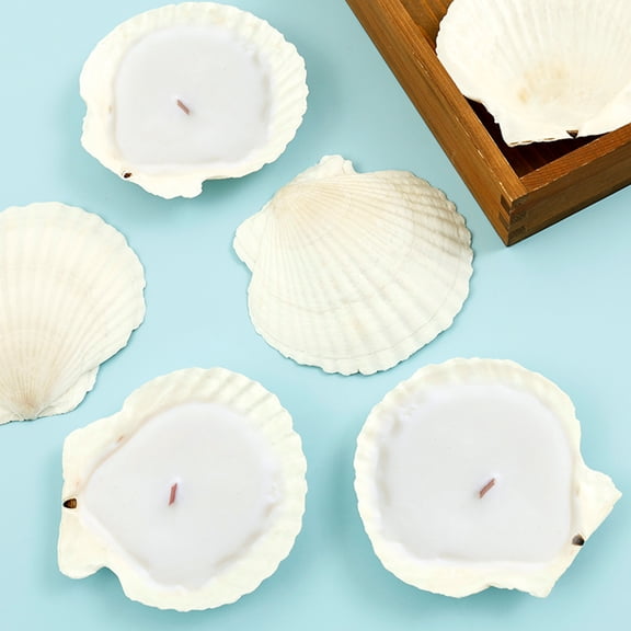 15 Pcs Large Natural Scallop Shells, 4''-5'' Large Shell for Crafts DIY Painting Baking and Beach Wedding Decorations - Large White Seashells Bulk for Ocean Themed Parties and Home Decor