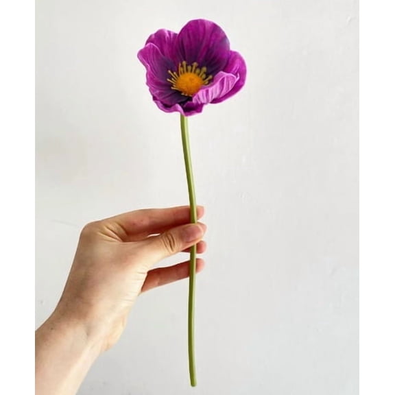 15 Pcs Lifelike Miniature Poppies Artificial Flowers for Home Decor