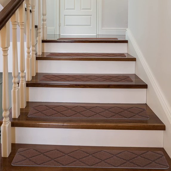 15 Pcs Lightweight Stair Tread Mats Multi-purpose Step Mat Reusable 8 x 30inches