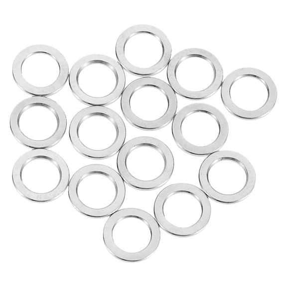 15 Pcs M4 Titanium Flat Washer Metric Flat Washer for Screw Bolt Nut Motor Maintenance Silver