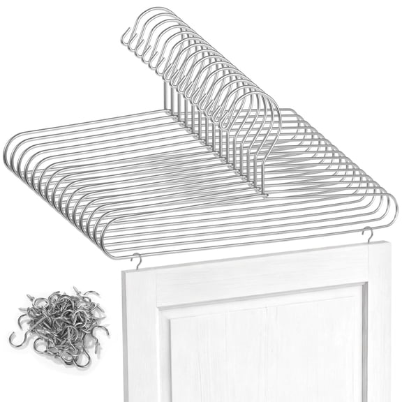 15 Pcs Metal Blanket Racks with 50 Pcs Cup Hooks, 14.57 in Alloy Blanket Hangers with Electroplated Finish for Painting Cabinet Doors, Drying, Clothes, Storage