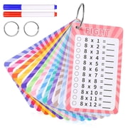 15 Pcs Multiplication Flashcards 0-12, Times Table Flash Cards Multiplication Chart Math Flashcards for 1st to 3rd Grades