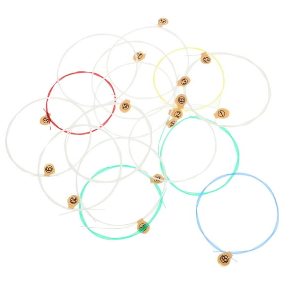 HOMEMAXS Nylon Strings for Lyre with Beautiful Sound and Comfortable Feel 15pcs Assorted Color Carbon