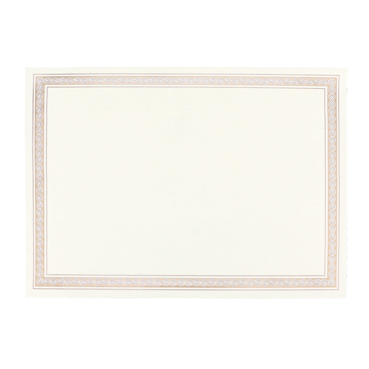 15 Pcs/Pack Letter Size Blank Paper Foil Metallic Certificate A4 Gold Border for School ...