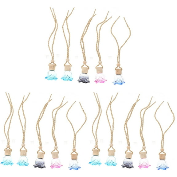 15 Pcs Perfume Essential Oil Diffuser Rose Bottle Hanging Bottles Wooden Glass