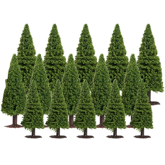 15 Pcs Pine Tree Model Scenery Landscape Trees for Architecture, Train Sets, Diorama, and Miniature Garden Decoration