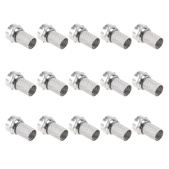 15 Pcs RG6 F-Type Twist-On Coax Coaxial Cable Connector Male for CCTV Camera