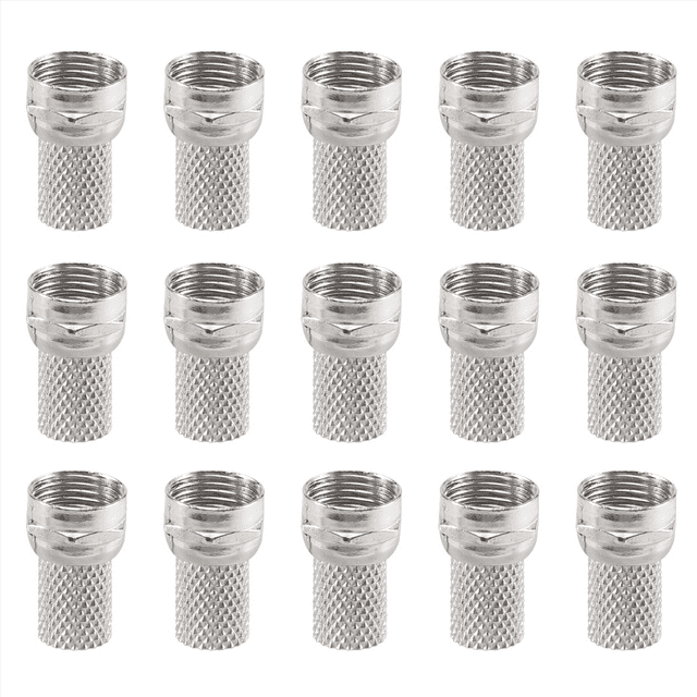15 Pcs RG6 FType TwistOn Coax Coaxial Cable RF Connector Male for