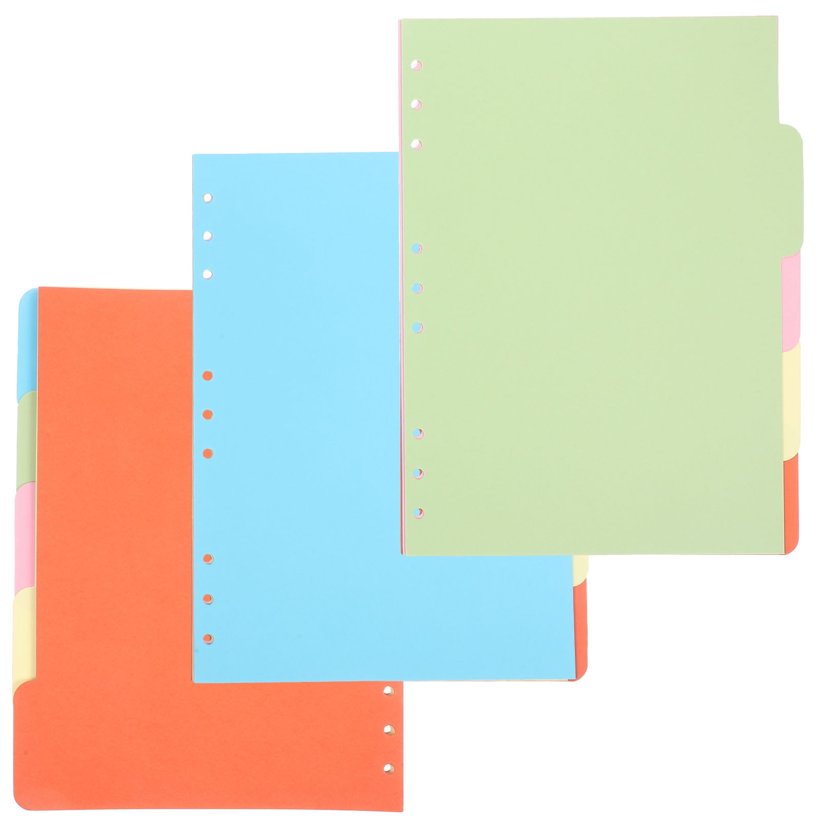 15 Pcs Separator Sheet Index Paper Notebooks The Dividers Colored Tabs ...