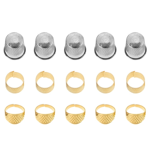 15 Pcs Sewing Thimble Thimbles Finger Sleeve Iron DIY Quilting