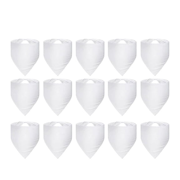 15 Pcs Sublimation Blank Pet Bandana Heat Transfer Washable DIY Triangle Dog Scarf Bibs Kerchief for Cats