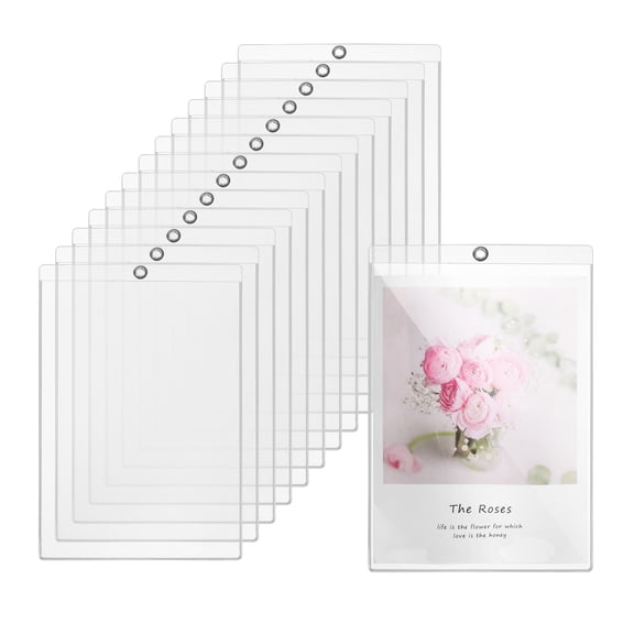 15 Pcs Ticket Holders,Clear Double Sided, Dry Erase Pocket Sleeves, ReusableJobTicket Holders 6x9 Inches