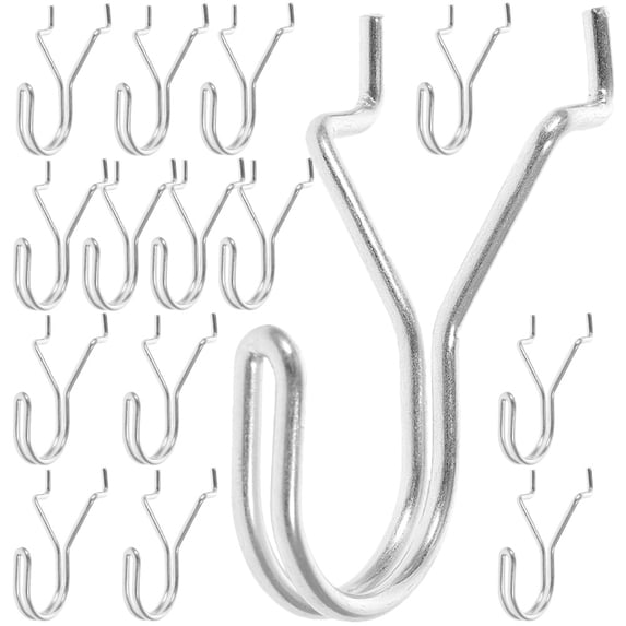 15 Pcs Tool Hook Metal Shelving Peg Board for Shop Pegboard Hanger Hooks Hanging Holder