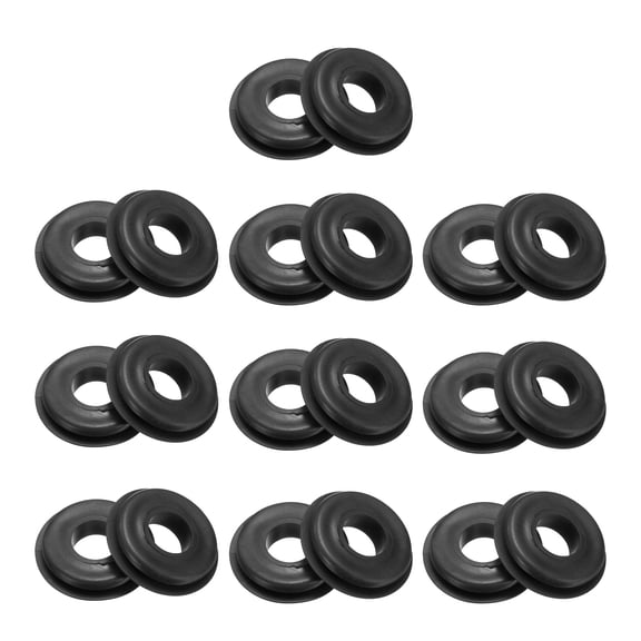 15 Pcs Truck GladHand Washers TPE Rubber Elastic Grommets Round Gasket for Trucks Air Hose Parts (Black)