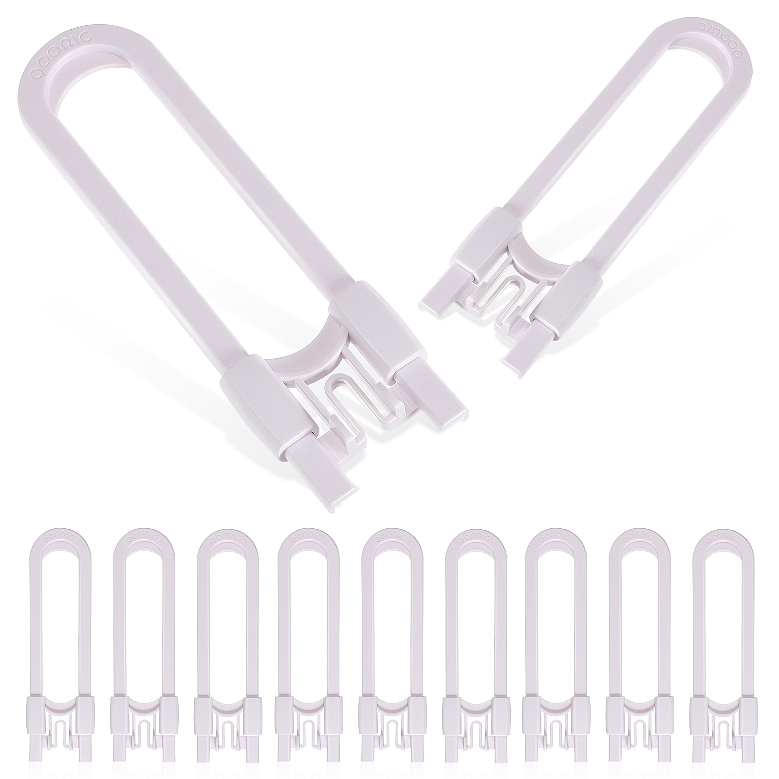 15 Pcs U Shape Baby Lock Drawer Child Locks for Drawers Dresser