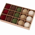 thumbnail image 1 of 15 Pcs Velvet Christmas Ball Ornaments 3.15 Inch Flocked Christmas Tree Decorations Velvet Ribbon Red Green Brown Pink Cream Shatterproof Xmas Baubles for Tree Holiday Decor, 1 of 6