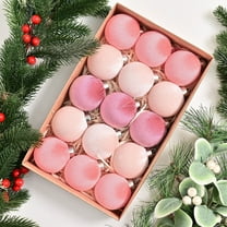 15 Pcs Velvet Christmas Ball Ornaments Set 2.36" Luxury Silk Velvet Christmas Tree Decorations, Shatterproof Hanging Baubles for Holiday Party Wedding Home Décor in Gift Box