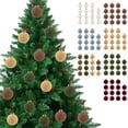 thumbnail image 1 of 15 Pcs Velvet Christmas Balls, 3.15" Velvet Christmas Ornaments Balls, Plastic Shatterproof Flocked Ornaments for Xmas Tree Holiday Party Decorations, 1 of 9