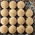 thumbnail image 1 of 15 Pcs Velvet Christmas Balls Bulk Flocked Christmas Tree Ball Ornaments Plastic Xmas Decorative Hanging Ornaments(Light Khaki,3.15 Inch), 1 of 12