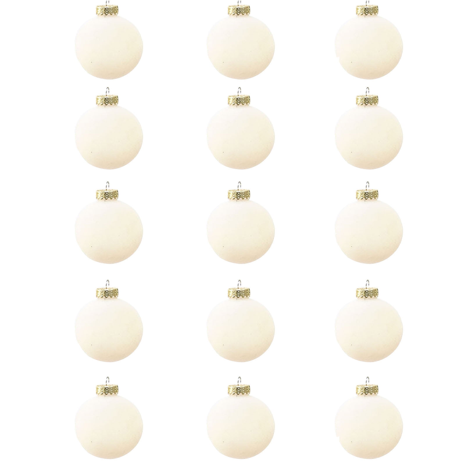 15 Pcs Velvet Christmas Balls, Flocked Christmas Tree Ball, Ornaments