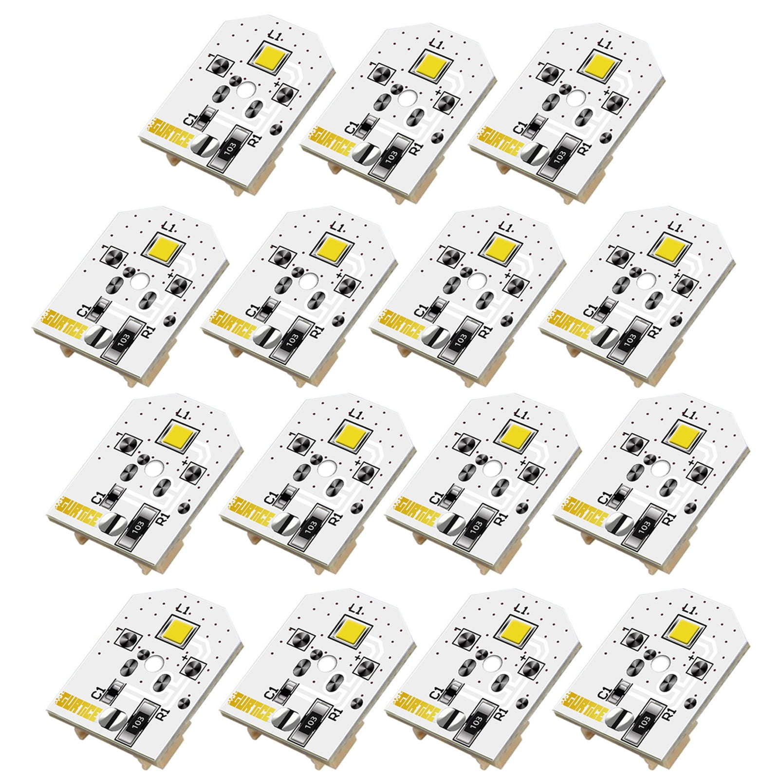 15 Pcs WR55X11132 WR55X25754 Refrigerator Light Replacement LED for GE Refrigerator WR55X30602 WR55X26486 PS4704284 3033142 EAP12172918 AP6261806 PS12172918 AP5646375, No-Include Plastic Cover